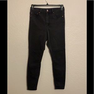 Black super high waisted jeans